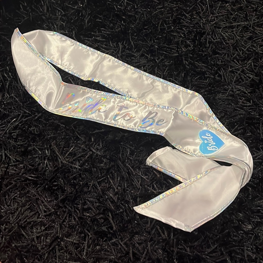 “Bride to be” sash. Bridal/ Bachelorette Accessory